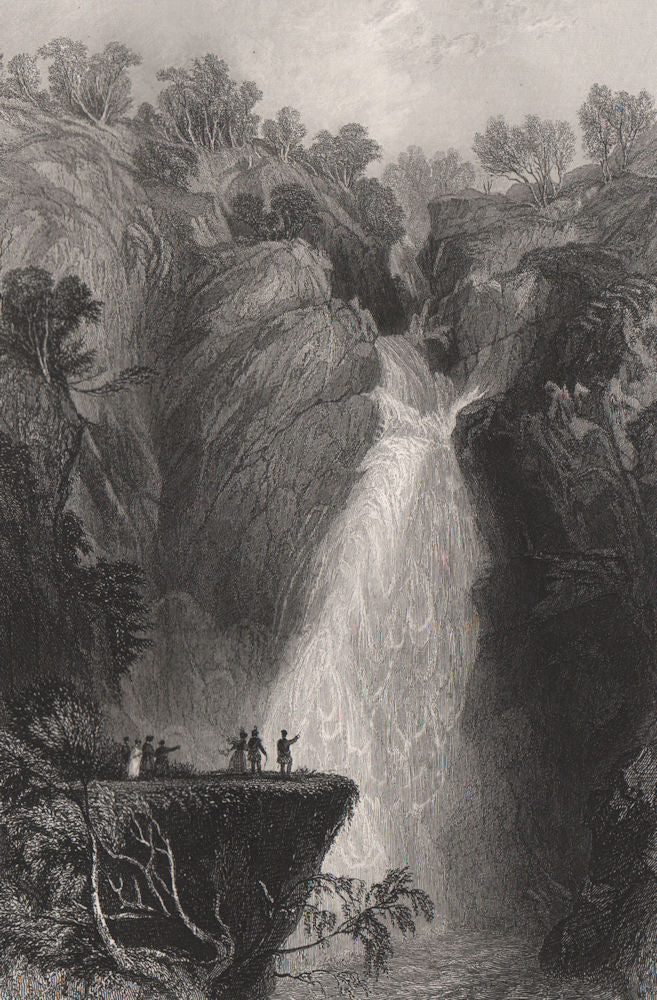 Fall of Foyers. Inverness-shire. Scotland. ALLOM c1840 old antique print